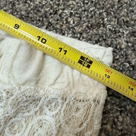 Y2K Off White Lace Peasant Prairie Maxi Skirt Small Trumpet Long - Picture 4 of 6